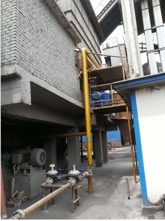山东：148米天然气红砖窑炉烧嘴_天然气烧嘴施工现场